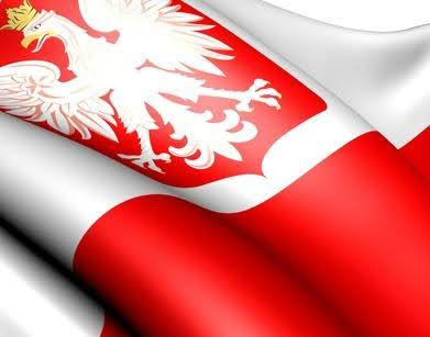 Flaga Polski z godłem